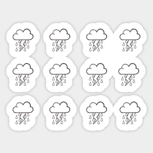 Rainy and Stormy Cloud Pack Sticker